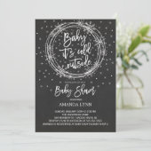 Chalkboard Baby Het is koud Buiten Baby shower Kaart (Staand voorkant)