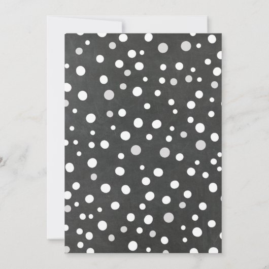 Chalkboard Baby Het is koud Buiten Uitnodiging (Achterkant)