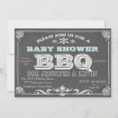 Chalkboard Baby shower BBQ-uitnodigingen Kaart (Voorkant)