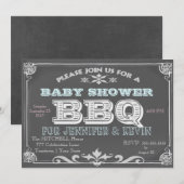 Chalkboard Baby shower BBQ-uitnodigingen Kaart (Voorkant / Achterkant)
