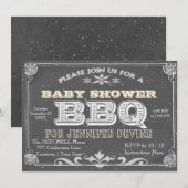 Chalkboard Baby shower BBQ-uitnodigingen Kaart (Voorkant / Achterkant)