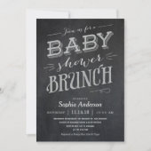 Chalkboard Baby shower Brunch Invitaties Kaart (Voorkant)