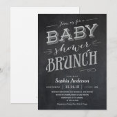 Chalkboard Baby shower Brunch Invitaties Kaart (Voorkant / Achterkant)