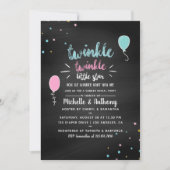 Chalkboard-Baby shower Genderonderzoek Kaart (Voorkant)