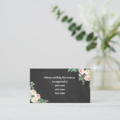 Chalkboard baby shower gift informatiekaartje (Staand voorkant)