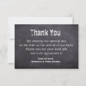 Chalkboard Baby shower - Hartelijk dank Bedankkaart (Voorkant)