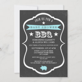 Chalkboard Baby shower Invitation / Boy Kaart