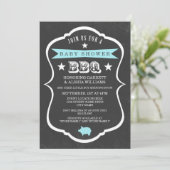 Chalkboard Baby shower Invitation / Boy Kaart (Staand voorkant)