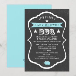 Chalkboard Baby shower Invitation / Boy Kaart