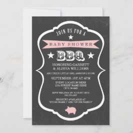 Chalkboard Baby shower Invitation / Girl Kaart