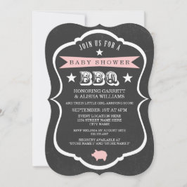 Chalkboard Baby shower Invitation / Girl Kaart