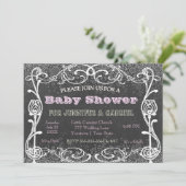 Chalkboard | BABY SHOWER Kaart (Staand voorkant)