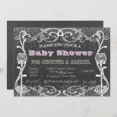 Chalkboard | BABY SHOWER Kaart (Voorkant / Achterkant)
