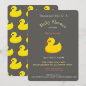 Chalkboard baby shower - rubbereend kaart (Voorkant / Achterkant)