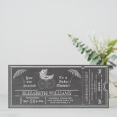 Chalkboard Baby shower Ticket Invitation Kaart (Staand voorkant)