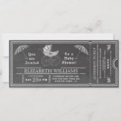 Chalkboard Baby shower Ticket Invitation Kaart (Voorkant)