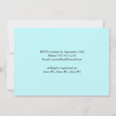 Chalkboard Baby shower Train Invite 2 - Blue Kaart (Achterkant)