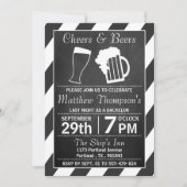 Chalkboard Bachelor Party Kaart (Voorkant)