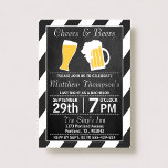 Chalkboard Bachelor Party Kaart<br><div class="desc">Cheers & Beers Chalkboard Bachelor Party uitnodigingen.</div>