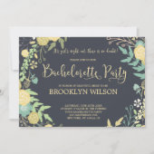 Chalkboard Bachelorette Party Kaart (Voorkant)