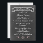 Chalkboard Bachelorette Party-uitnodigingen Kaart<br><div class="desc">Mod en Trendy Chalkboard Bachelorette Party</div>