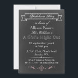 Chalkboard Bachelorette Party-uitnodigingen Kaart<br><div class="desc">Mod en Trendy Chalkboard Bachelorette Party</div>