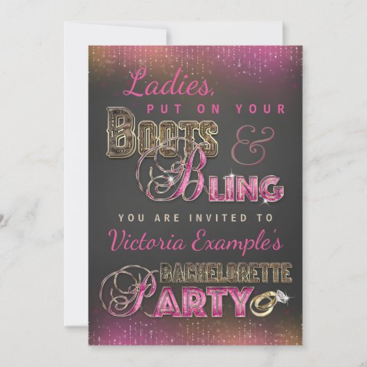 Chalkboard Bachelorette Party-uitnodigingen Kaart (Voorkant)