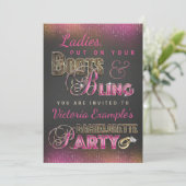 Chalkboard Bachelorette Party-uitnodigingen Kaart (Staand voorkant)
