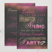 Chalkboard Bachelorette Party-uitnodigingen Kaart (Voorkant / Achterkant)