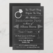 Chalkboard Bachelorette Party-uitnodigingen Kaart (Voorkant / Achterkant)