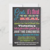 Chalkboard Bachelorette Party-uitnodigingen Kaart (Voorkant)