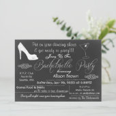 Chalkboard Bachelorette Party-uitnodigingen Kaart (Staand voorkant)