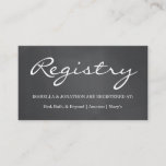 Chalkboard Background Gift Registry Enclosure Card Informatiekaartje<br><div class="desc">Eenvoudig en elegant.</div>