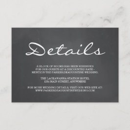 Chalkboard Background Information Enclosure Card Informatiekaartje