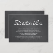 Chalkboard Background Information Enclosure Card Informatiekaartje (Voorkant / Achterkant)