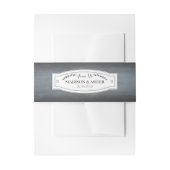 Chalkboard Badge Belly Band Uitnodigingen Wikkel (Voorkant Voorbeeld)