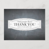 Chalkboard Badge Dank u Briefkaart (Voorkant)
