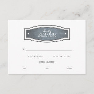 Chalkboard Badge-reactiekaart RSVP Kaartje