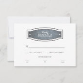 Chalkboard Badge-reactiekaart RSVP Kaartje (Voorkant)