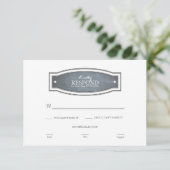 Chalkboard Badge-reactiekaart RSVP Kaartje (Staand voorkant)