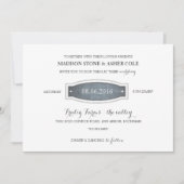 Chalkboard Badge Wedding Uitnodiging (Voorkant)