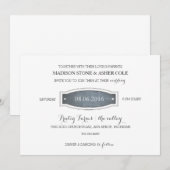 Chalkboard Badge Wedding Uitnodiging (Voorkant / Achterkant)