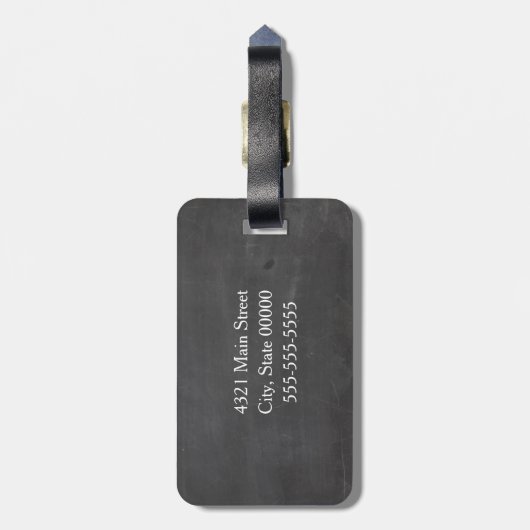 Chalkboard Bagagelabel (Achterkant verticaal)