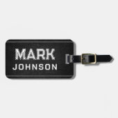 Chalkboard Bagagelabel voor Man (Voorkant horizontaal)