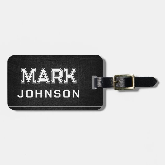 Chalkboard Bagagelabel voor Man (Voorkant horizontaal)