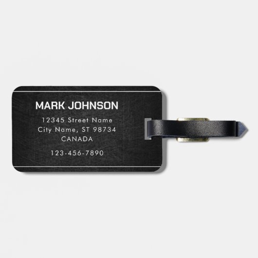 Chalkboard Bagagelabel voor Man (Achterkant horizontaal)