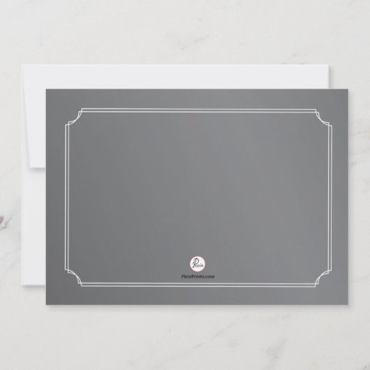 Chalkboard Ballerina Photo Birthday Invitation Kaart (Achterkant)