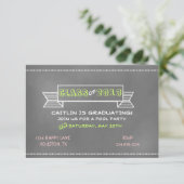 Chalkboard Banner Invitation Kaart (Staand voorkant)