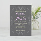 Chalkboard Baptism Christening Invitations Kaart (Staand voorkant)