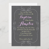Chalkboard Baptism Christening Invitations Kaart (Voorkant / Achterkant)